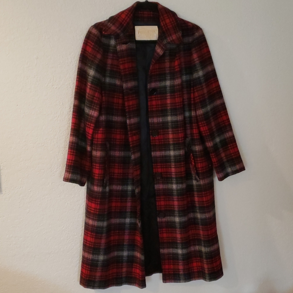 INCREDIBLE Plaid Vintage Pendelton 100% Wool Coat